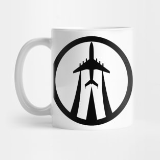 Aircraft with chemtrails inside the circle Mug